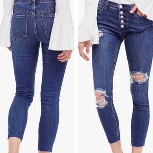 We The Free Blue Distressed Women Jeans size 25 $78